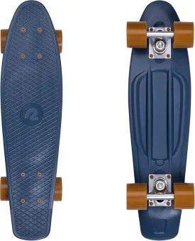 Retrospec Quip Mini Cruiser Skateboard 22.5" Classic Retro Plastic Cruiser Complete Skateboard with ABEC 7 Bearings and PU Wheels Compact Board w/Grippy, Molded Waffle Deck