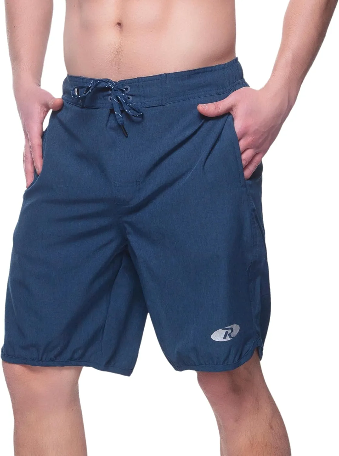 Rokka&Rolla Men's Swim Trunks Quick Dry Stretch Beach Shorts Swimwear Bathing Suit with Mesh Lining