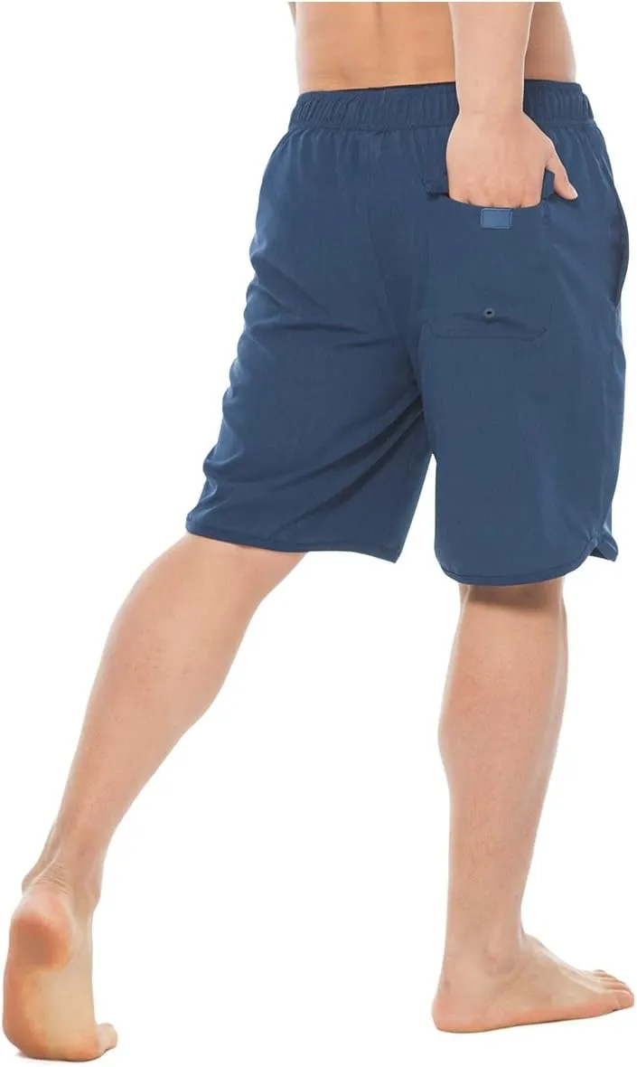 Rokka&Rolla Men's Swim Trunks Quick Dry Stretch Beach Shorts Swimwear Bathing Suit with Mesh Lining