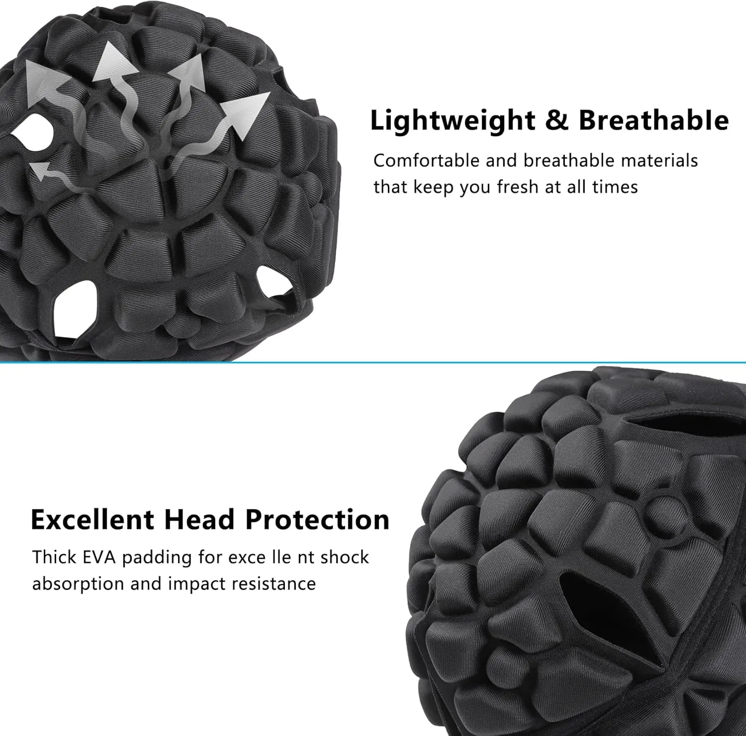 Soft Shell Padded Helmet Rugby Headguards 7v7 Flag Football Soccer Goalkeeper Cap Headgear Protective for Kids Youth Adults