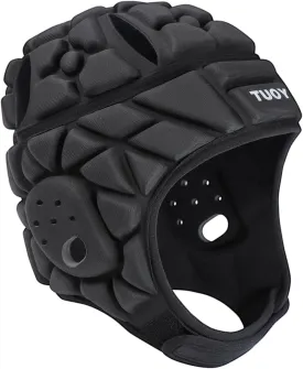 Soft Shell Padded Helmet Rugby Headguards 7v7 Flag Football Soccer Goalkeeper Cap Headgear Protective for Kids Youth Adults