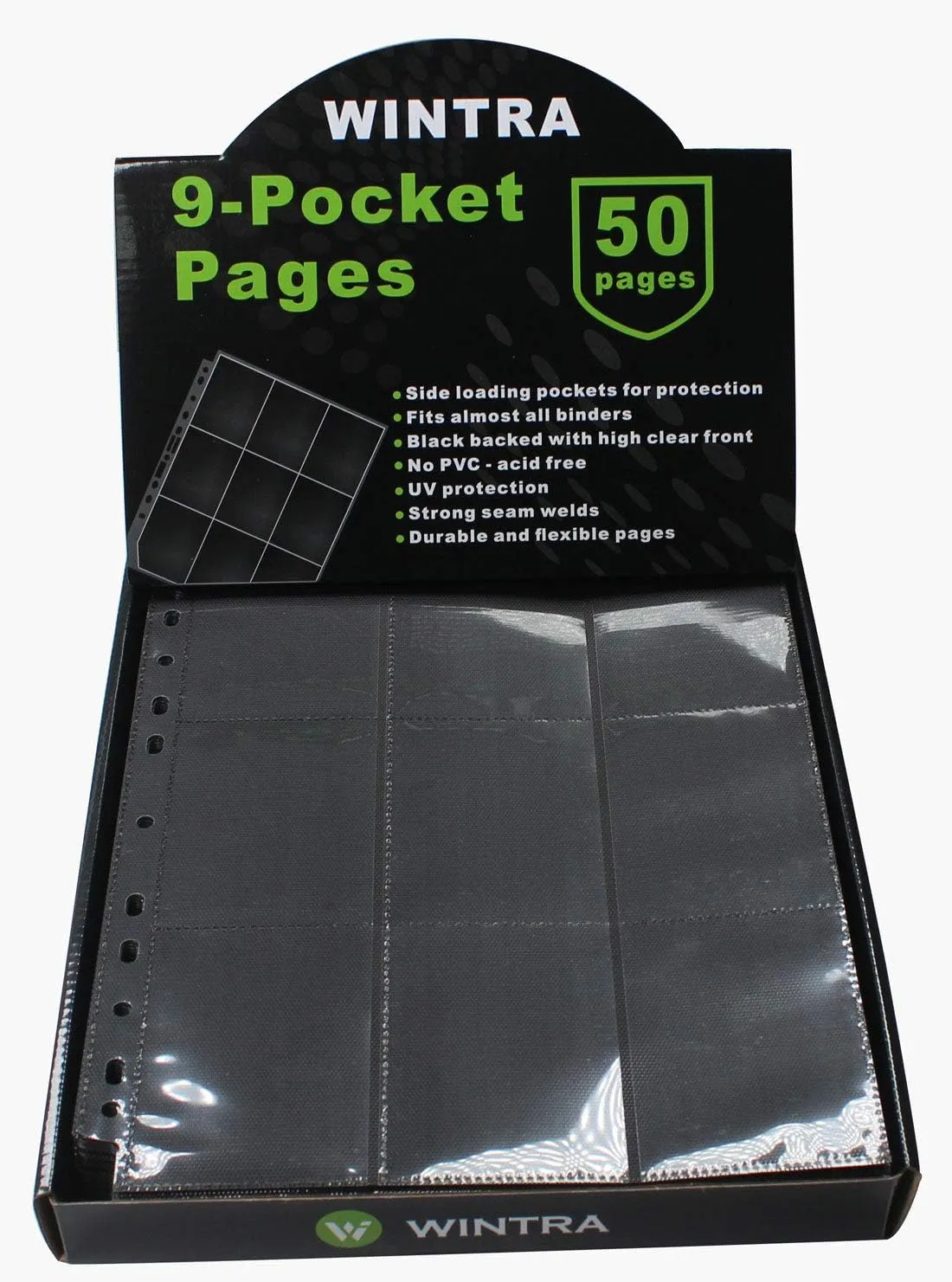 Superior 9-Pocket Double-Sided Trading Card Pages, 900 Pockets Side-Loading Card Binder Sleeves,Card Protector Sheets for Various Trading and Sports Cards