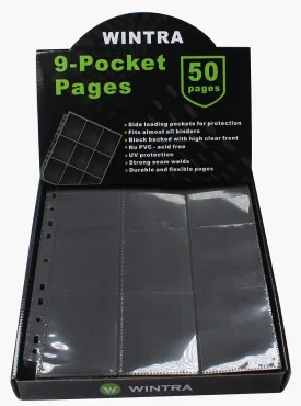 Superior 9-Pocket Double-Sided Trading Card Pages, 900 Pockets Side-Loading Card Binder Sleeves,Card Protector Sheets for Various Trading and Sports Cards