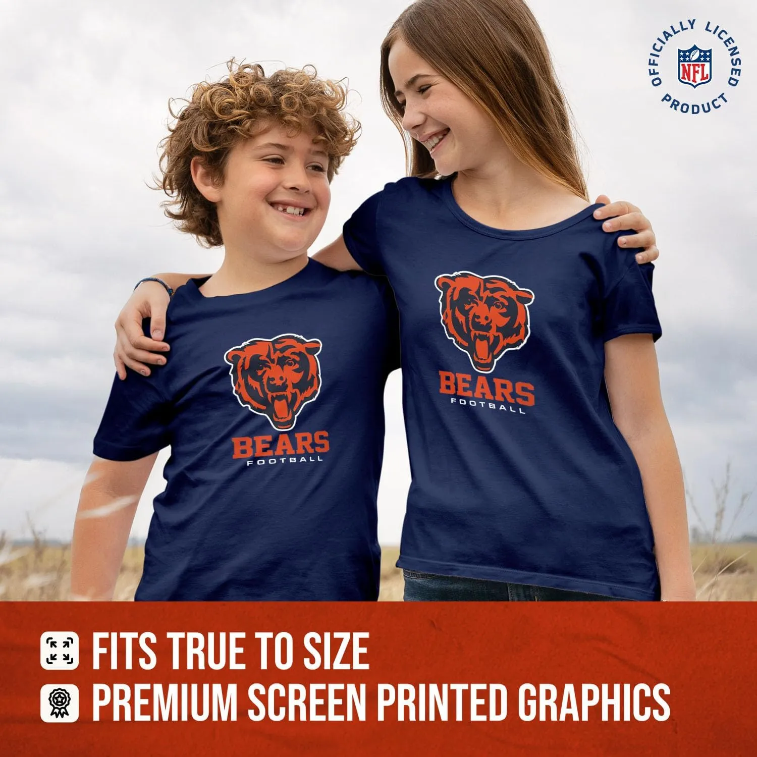 Team Fan Apparel Youth NFL Ultimate Fan Logo Short Sleeve T-Shirt - 100% Cotton Tagless Football Tee - Officially Licensed