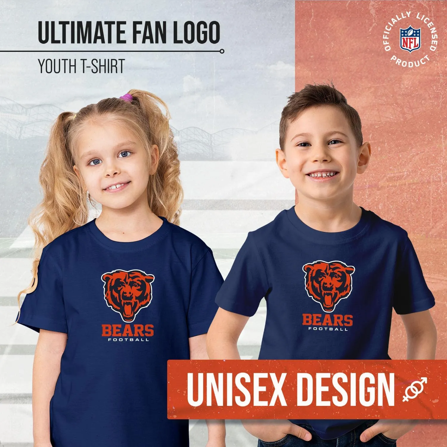Team Fan Apparel Youth NFL Ultimate Fan Logo Short Sleeve T-Shirt - 100% Cotton Tagless Football Tee - Officially Licensed