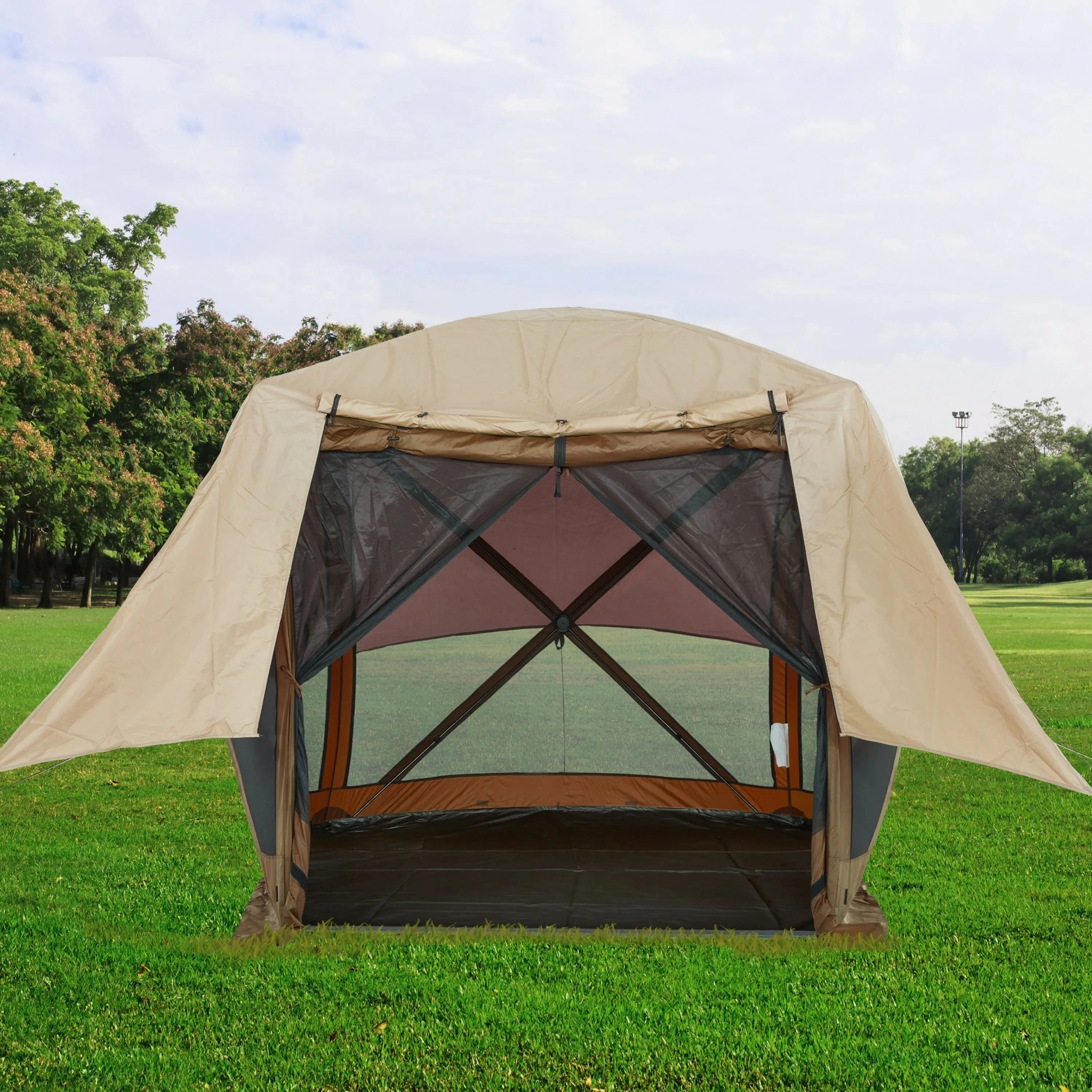 Waterproof Gazebo Rain Tarp for 4-Sided Pop-up Tents with 6.5ft Panels