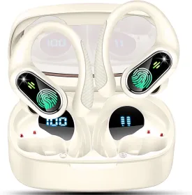 Wireless Earbuds Bluetooth Headphones, Bluetooth Earbuds Stereo Deep Bass, 50hrs Playtime Over Ear Buds and Noise Canceling Mic